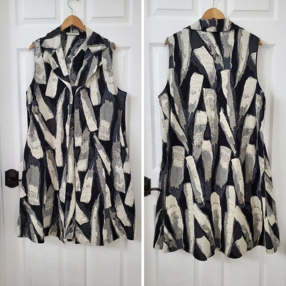 Bryn Walker Marcelina Stretch Jacquard Open Front Vest - Picture 5 of 12